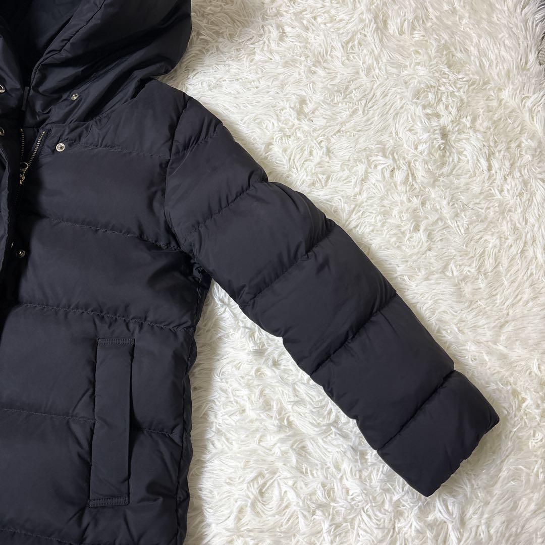 美品 スローブイエナ ショールフードロングダウンコート ブラック黒　サイズ 36