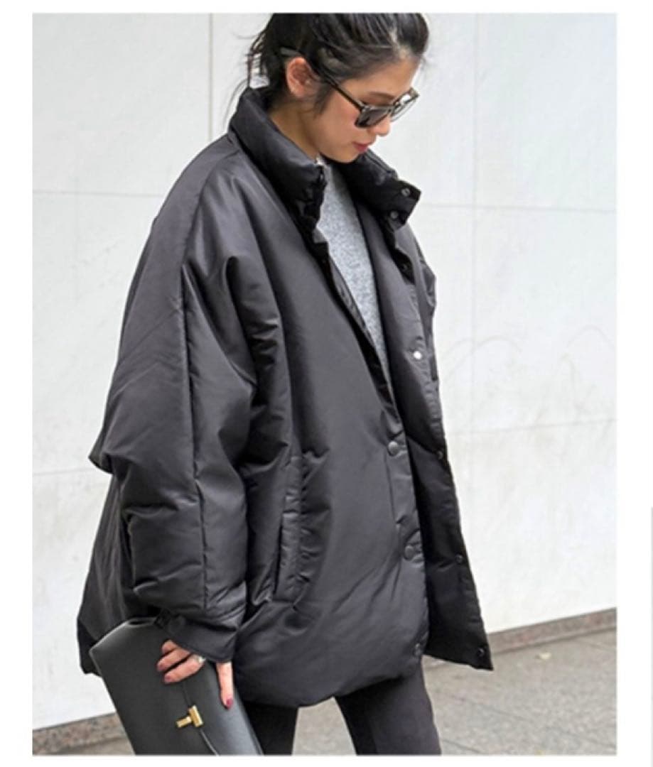 【BERENICE】ブラックオーバーダウンジャケット　AP STUDIO