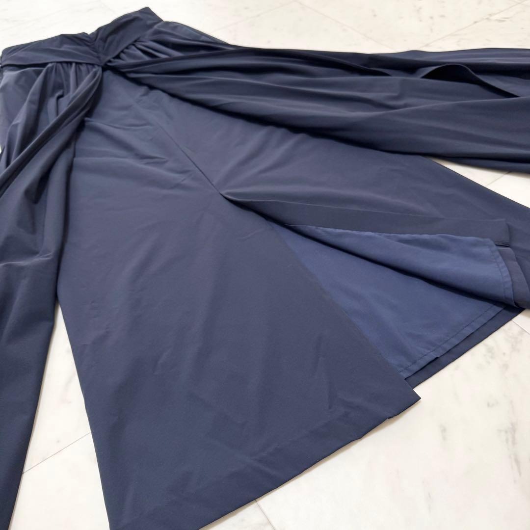 【美品】JENNE ジェンヌ バックトレーンスカート ロングスカート ネイビー