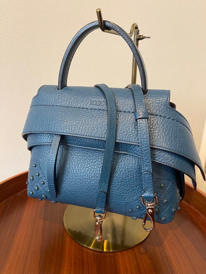 【極美品】TOD’S トッズ　ウェーブ　ハンドバッグ