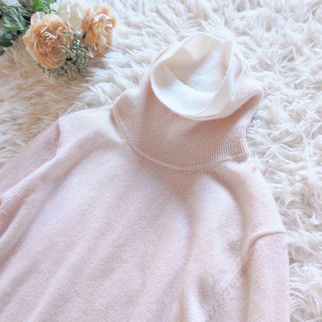 極美品✨️GALERIE VIE カシミヤ100タートルニット F バイカラー