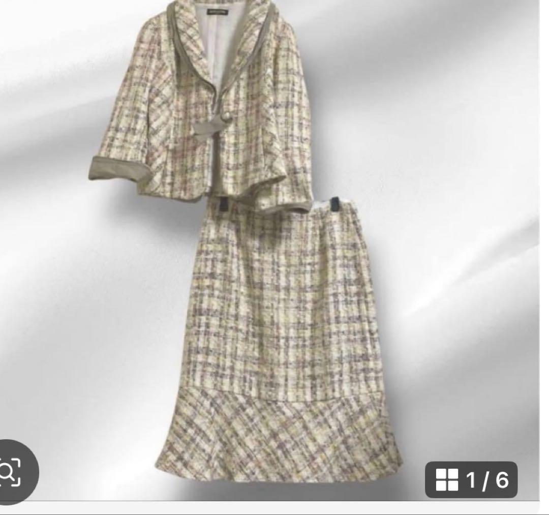 大きいサイズ、ヒロココシノ　ツィードセットアップ