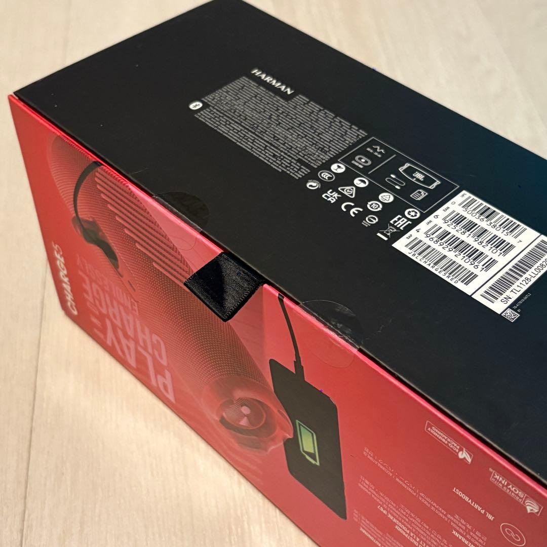 【未使用】赤 JBL by HARMAN スピーカー CHARGE5