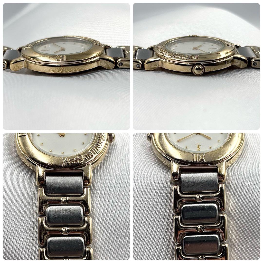 稼働品 イヴサンローラン YSL 腕時計 ペア レディース ゴールド y2k