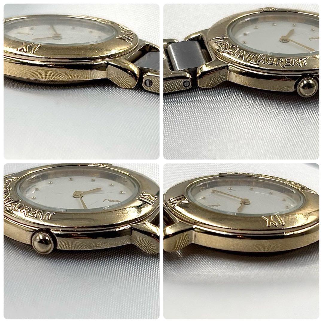 稼働品 イヴサンローラン YSL 腕時計 ペア レディース ゴールド y2k