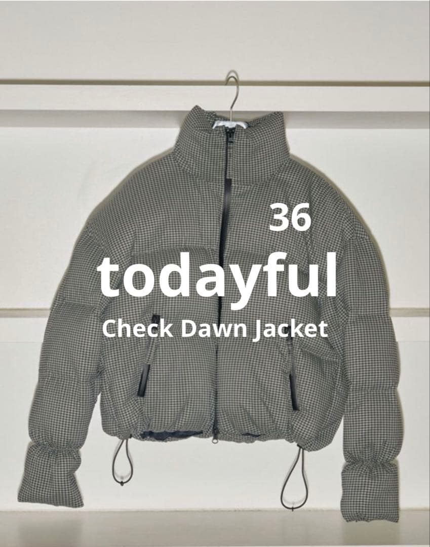 トゥデイフル　todayful anuke ダウン　チェックダウンジャケット