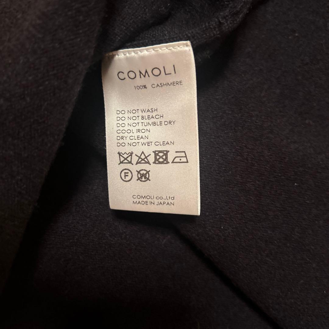 コモリ　カシミヤコモリニット　23AW ネイビー　COMOLI