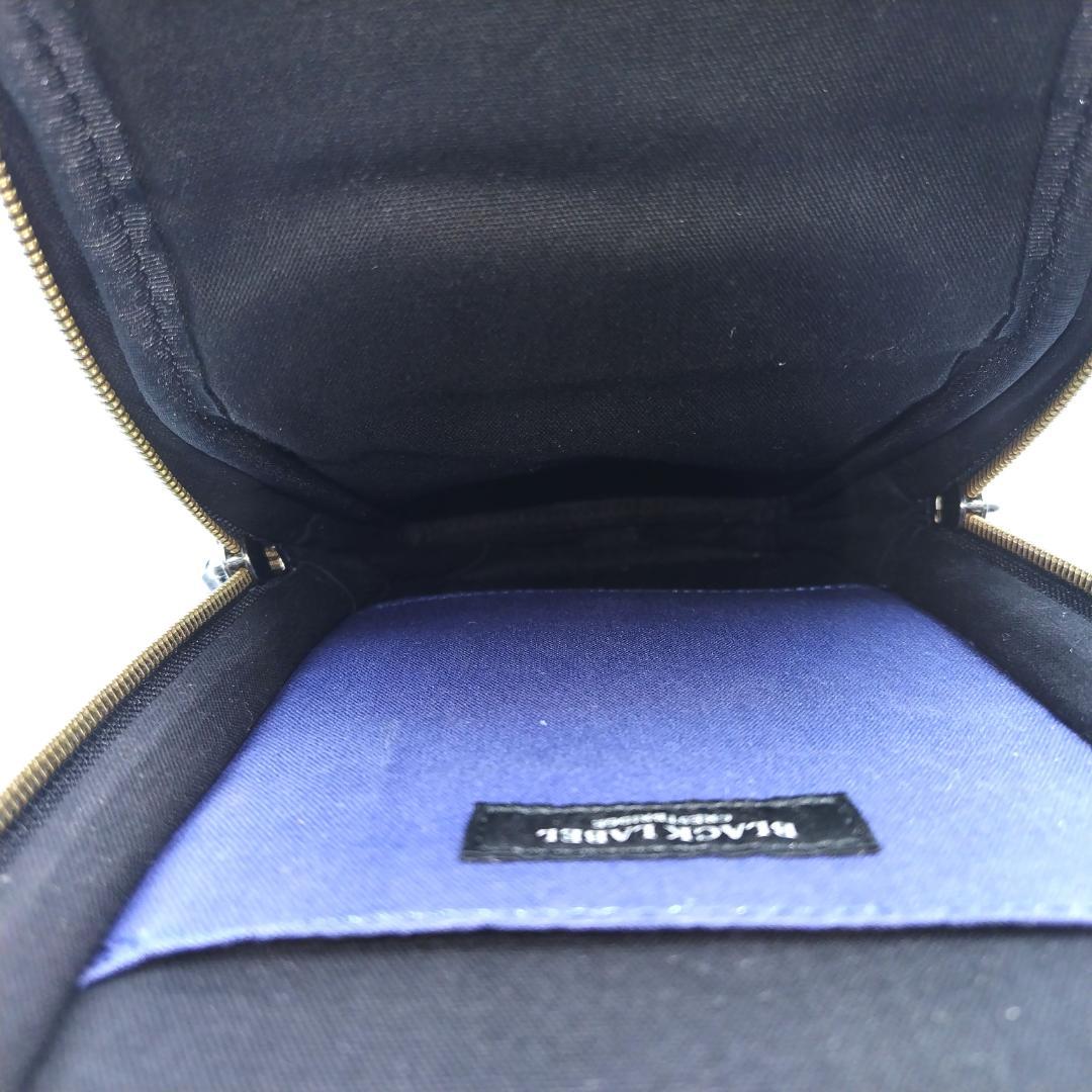 希少 ブラックレーベル クレストブリッジ ボディバッグ 斜め掛け 本革 肩掛け