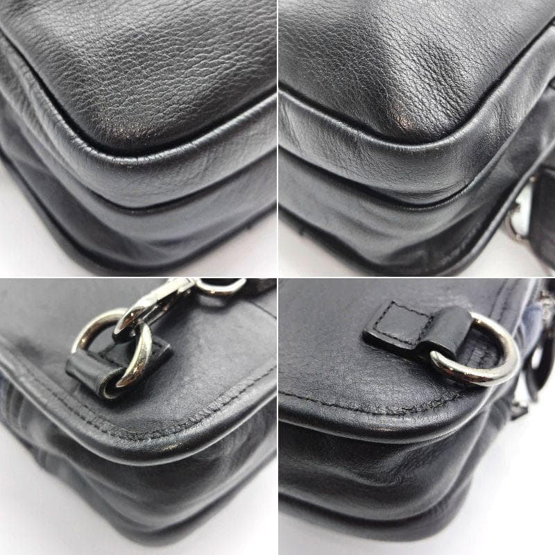 希少 ブラックレーベル クレストブリッジ ボディバッグ 斜め掛け 本革 肩掛け