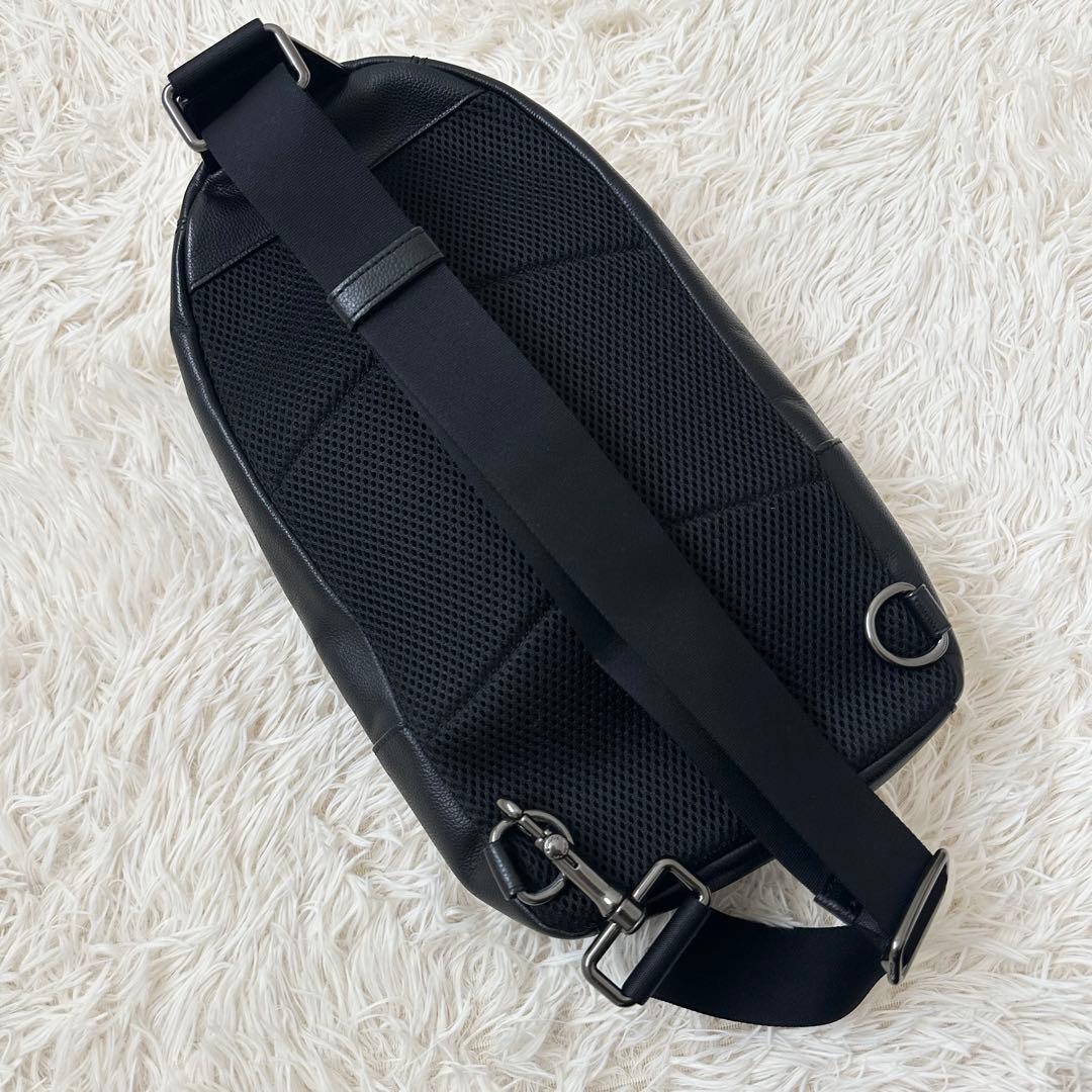 コーチ ヒューストン レザー ボディーバッグ F49312 ブラック