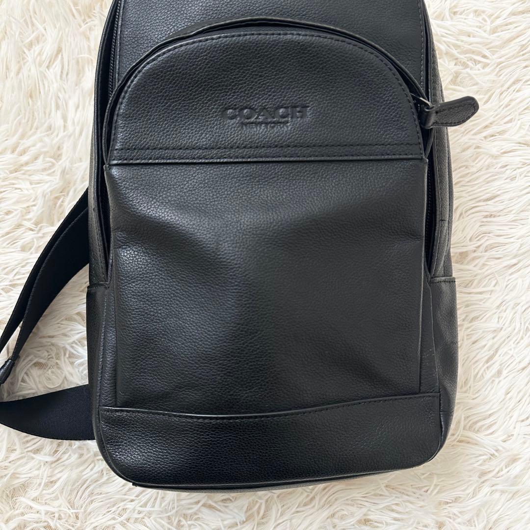 コーチ ヒューストン レザー ボディーバッグ F49312 ブラック
