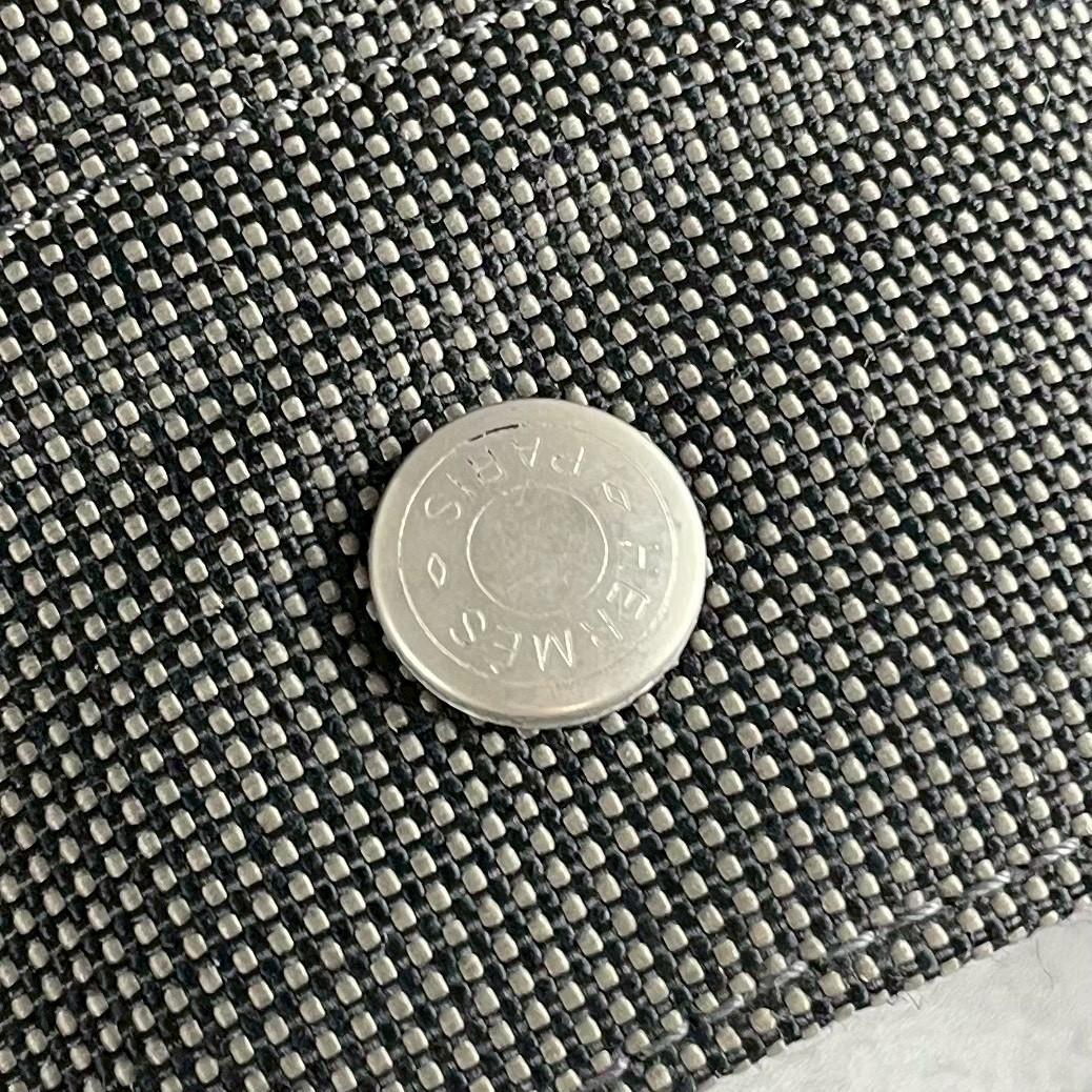 美品☆HERMES エルメス エールラインPM トートバッグ グレー キャンバス