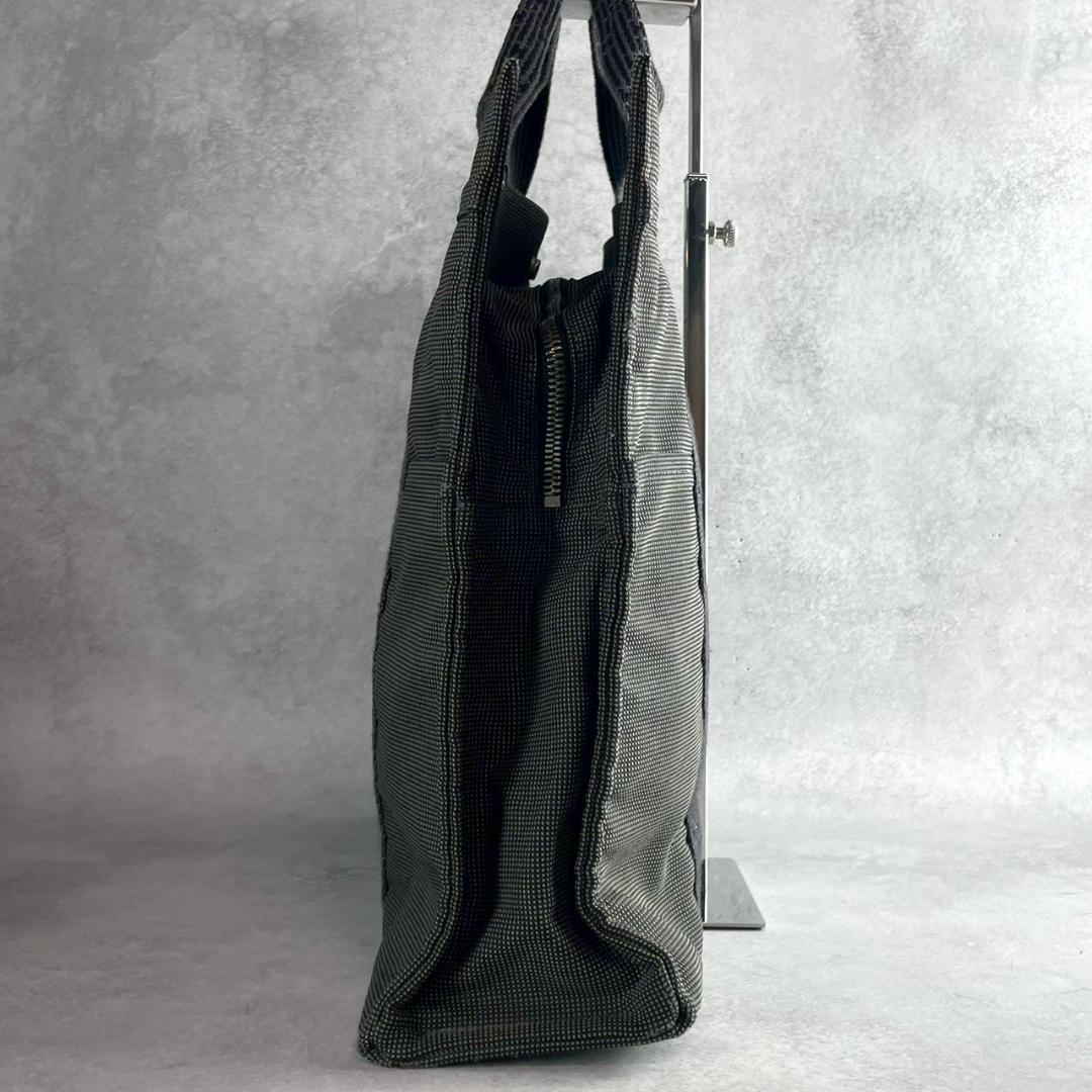 美品☆HERMES エルメス エールラインPM トートバッグ グレー キャンバス