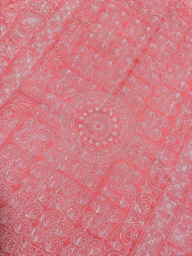 #167 ヴィンテージ ラリーキルト / カンタキルト ソファカバー /ラグ 赤