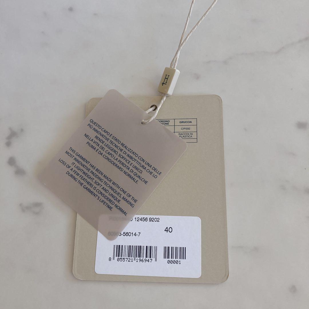 極美品　ヘルノ　エコエイジ Aライン ダウンジャケット　ネイビー　40