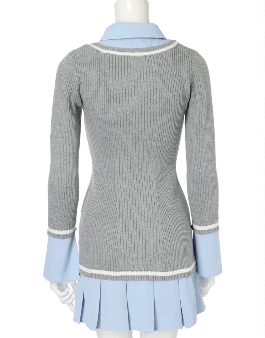 LIP SERVICE シャツドッキングプリーツワンピース リップサービス