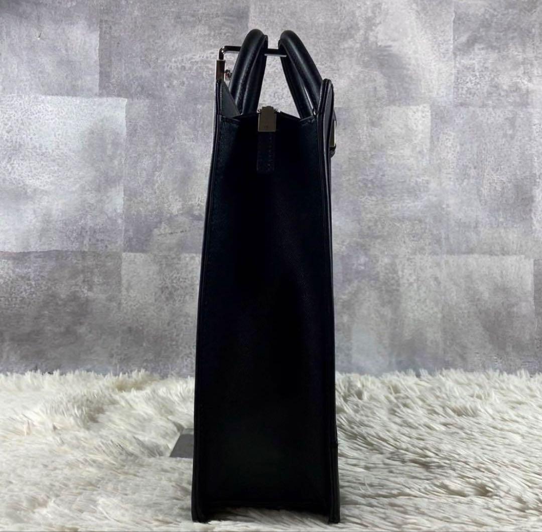 極美品 BURBERRY レザー ビジネスバッグ サフィアーノ ブラック