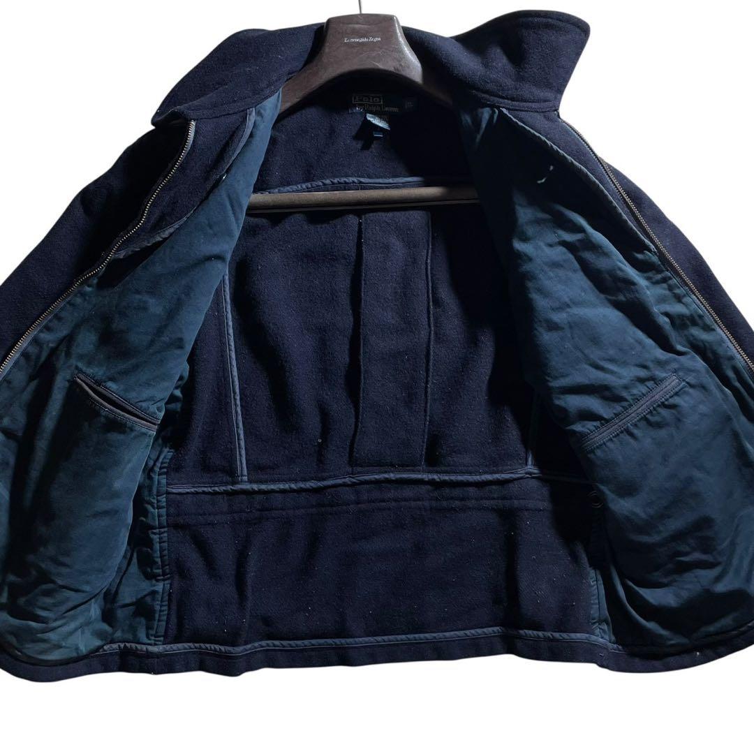 希少 ポロラルフローレン ウール スイングトップ ジャケット 濃紺 Lサイズ