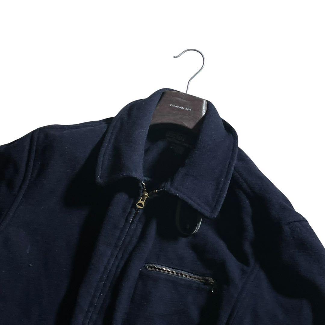 希少 ポロラルフローレン ウール スイングトップ ジャケット 濃紺 Lサイズ