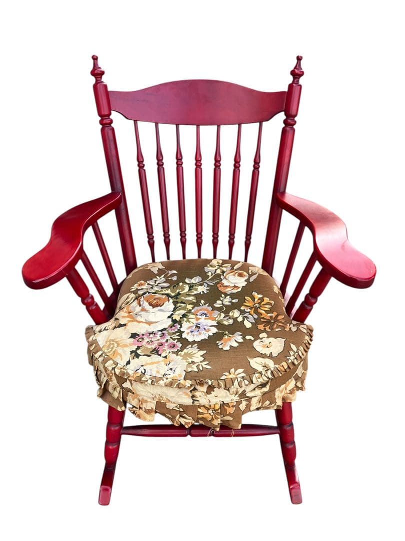 【美品】東洋ファニチャー ロッキングチェア アンティーク レトロ 椅子 赤