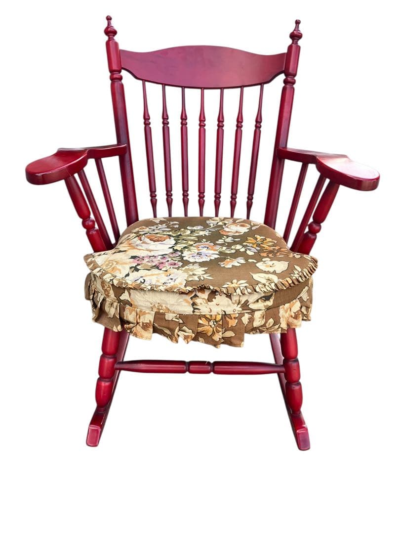 【美品】東洋ファニチャー ロッキングチェア アンティーク レトロ 椅子 赤