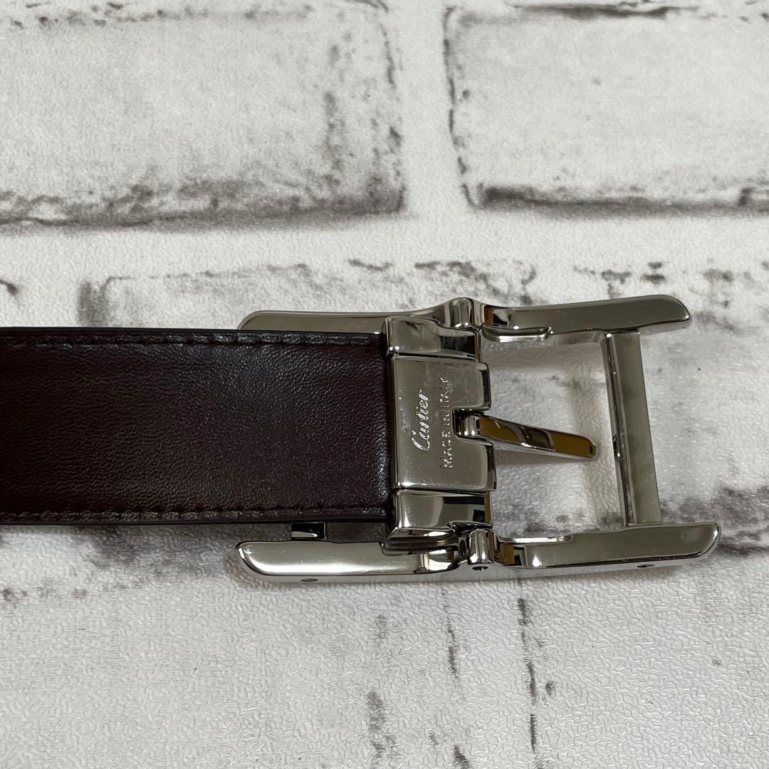 極美品✨カルティエ　ベルト　タンクドゥ　アルディロン　スクエア　シルバー金具