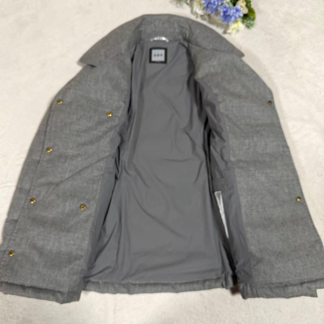 極美品★TATRAS★タトラス カシミヤ混ダウンコート 金ボタン　03 グレー