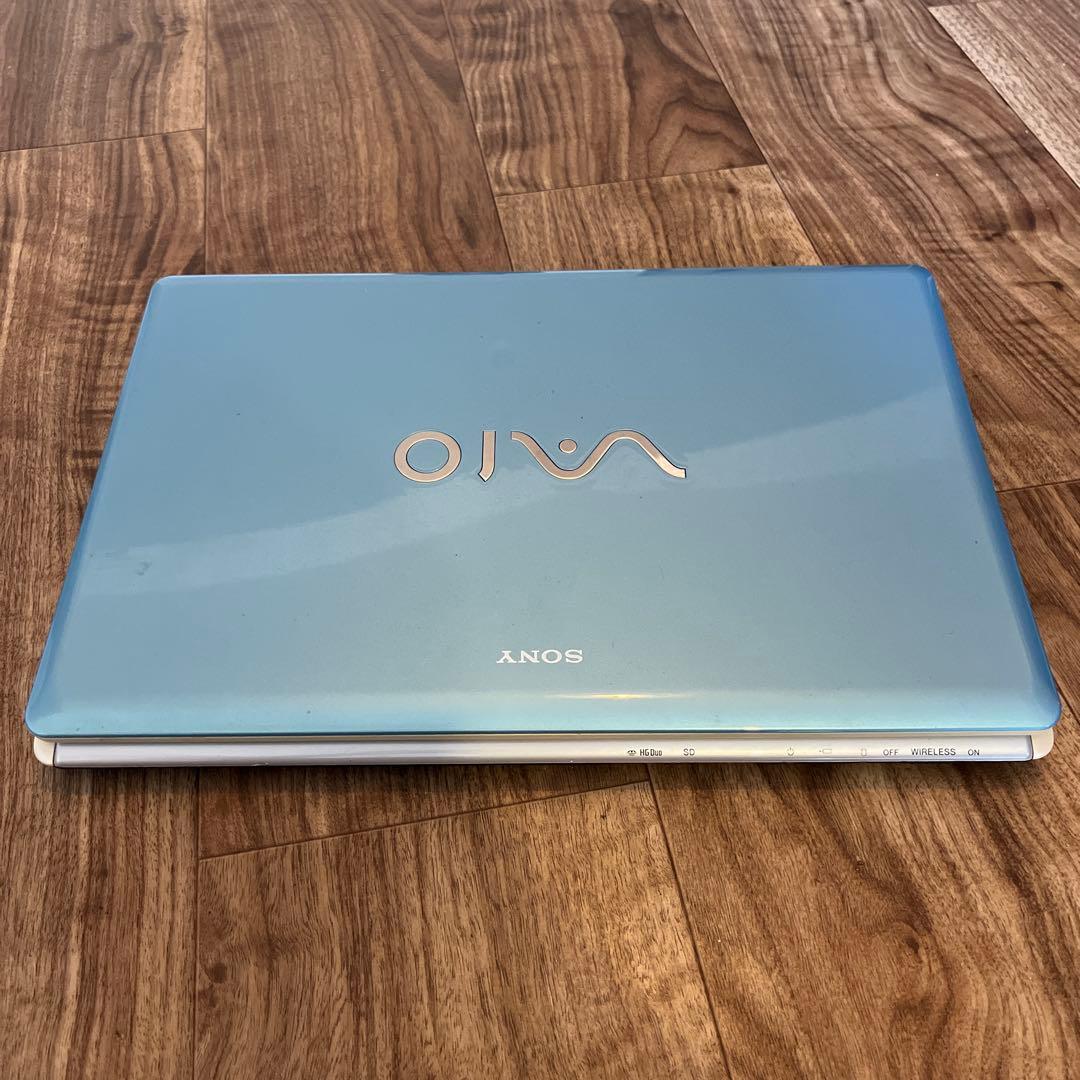 Windows7 Sony VAIO ノートPC 水色