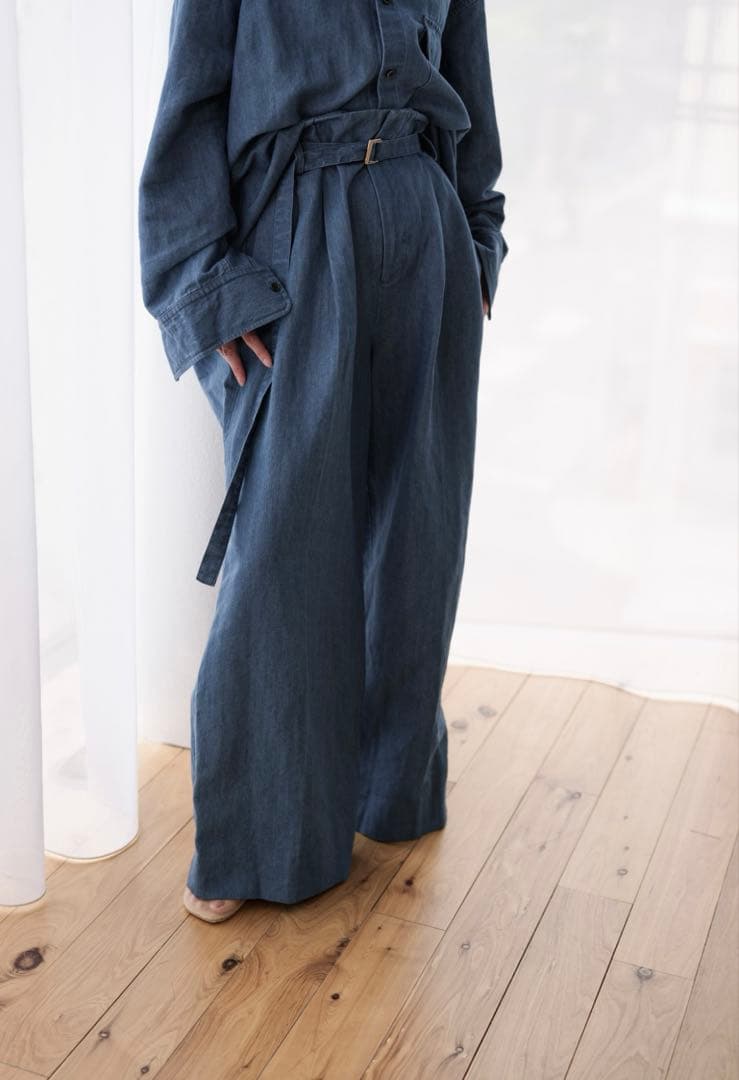 roughlow ♡ デニム　サイズレス　ワイドパンツsize2