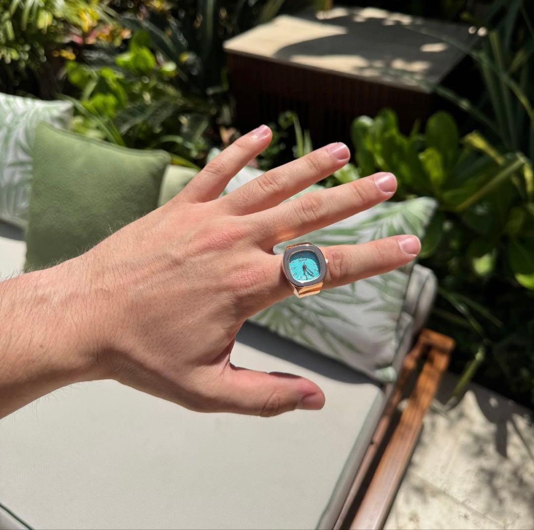 アクセサリー Bozhirings NAUTILUS RING / ROSE BLUE