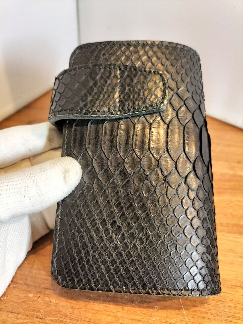 未使用品　アルズニ　パイソン　二つ折り財布　ウォレット　タイガーアイ