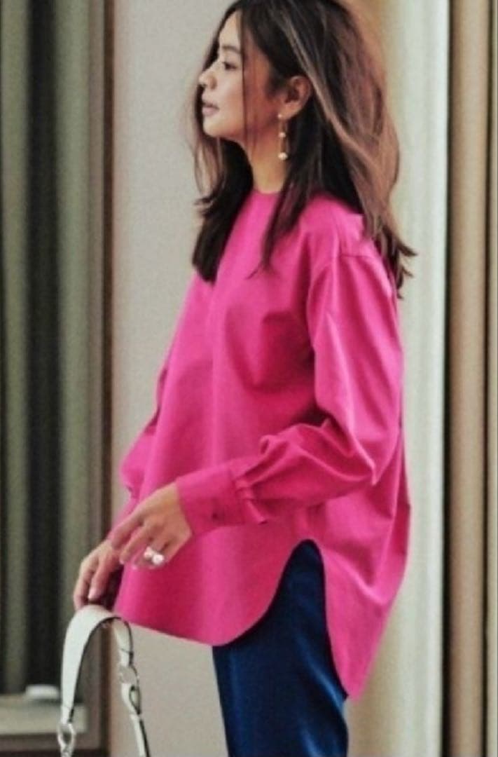 滝沢眞規子さん着用同一色違い【BLAMINK ブラウス36ライムイエロー】