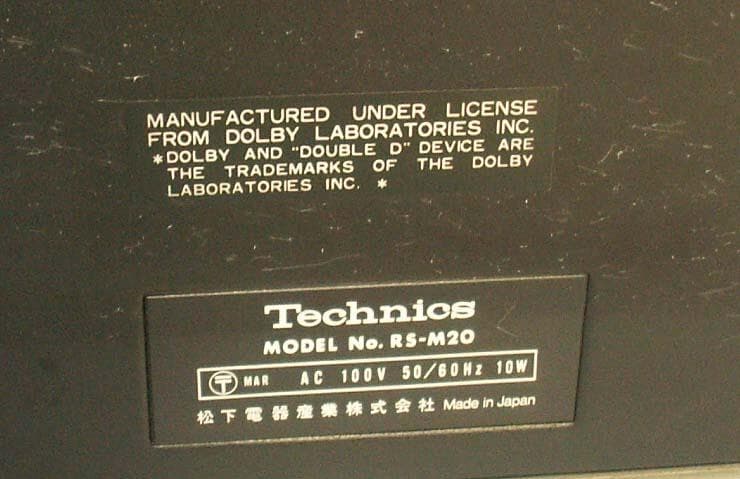 Technics テクニクス ステレオカセットデッキ　RS-M20
