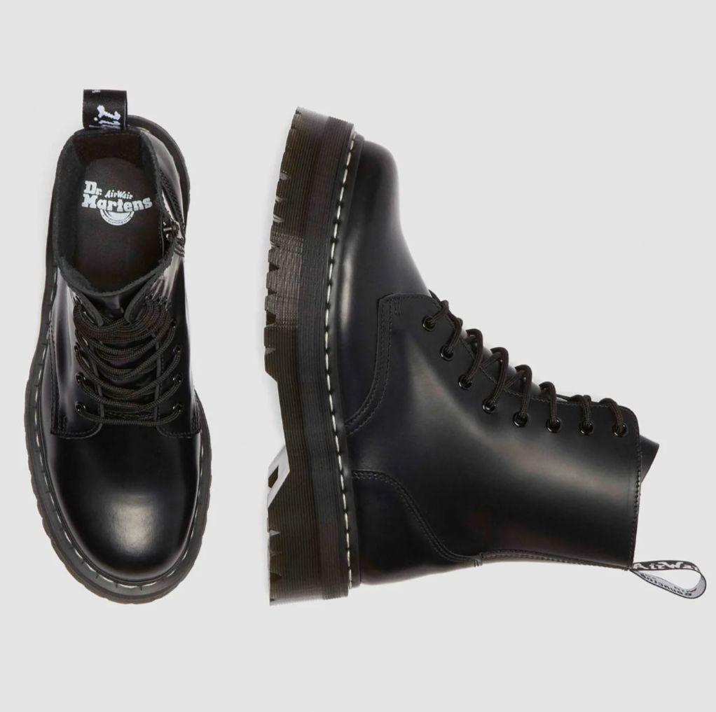 Dr.Martens JADON WS UK6 黒 男女可 厚底 白ステッチ
