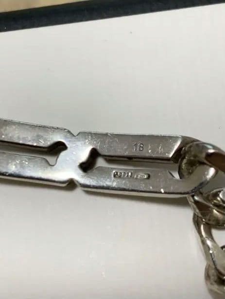 ■中古良品!Nissy愛用 GUCCI／シルバーチェーンブレスレット　18サイズ