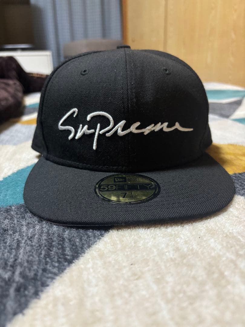 Supreme 59FIFTY ベースボールキャップ 黒 7 1/8 新品