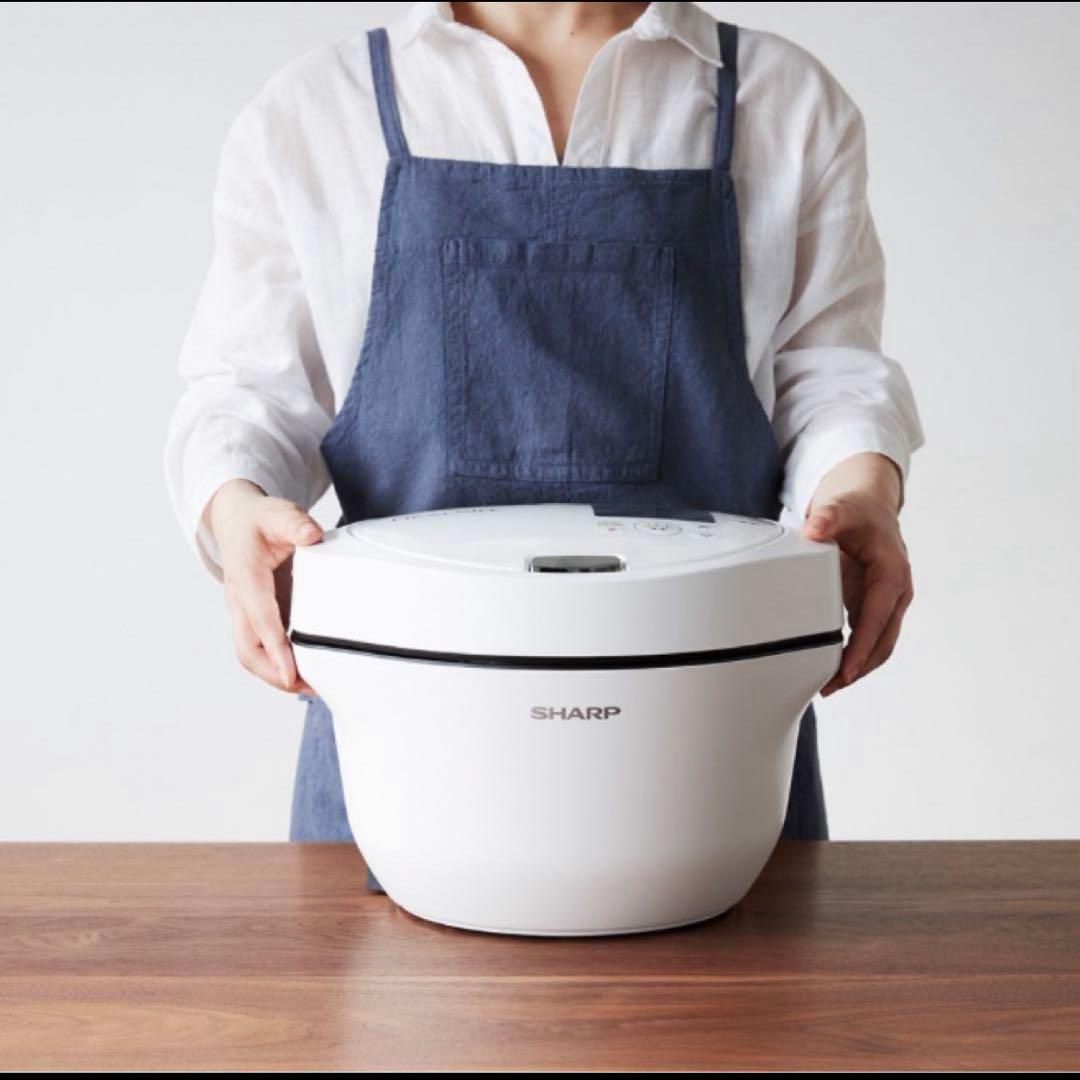 【すなば】新品SHARP HEALSIO 調理鍋 KN-HW16G-W