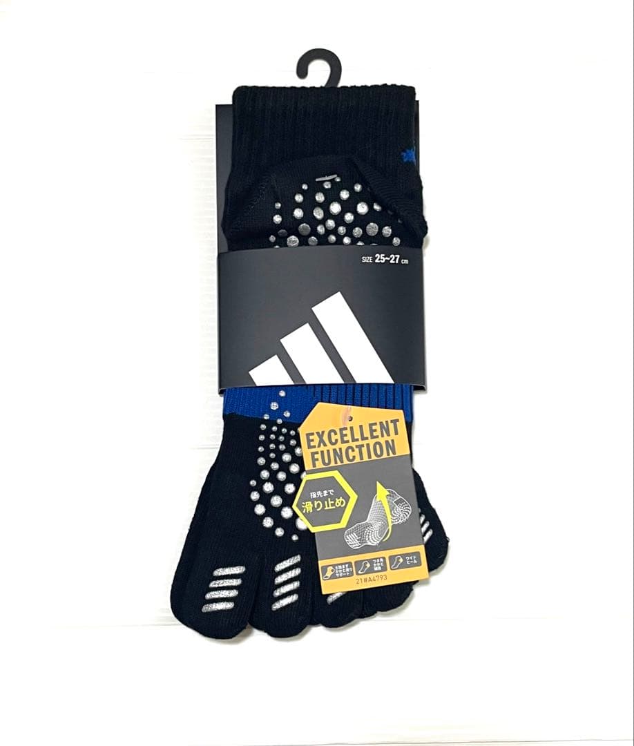 ショート丈【アディダス×福助】五本指ソックス 滑り止め付き 18足セット