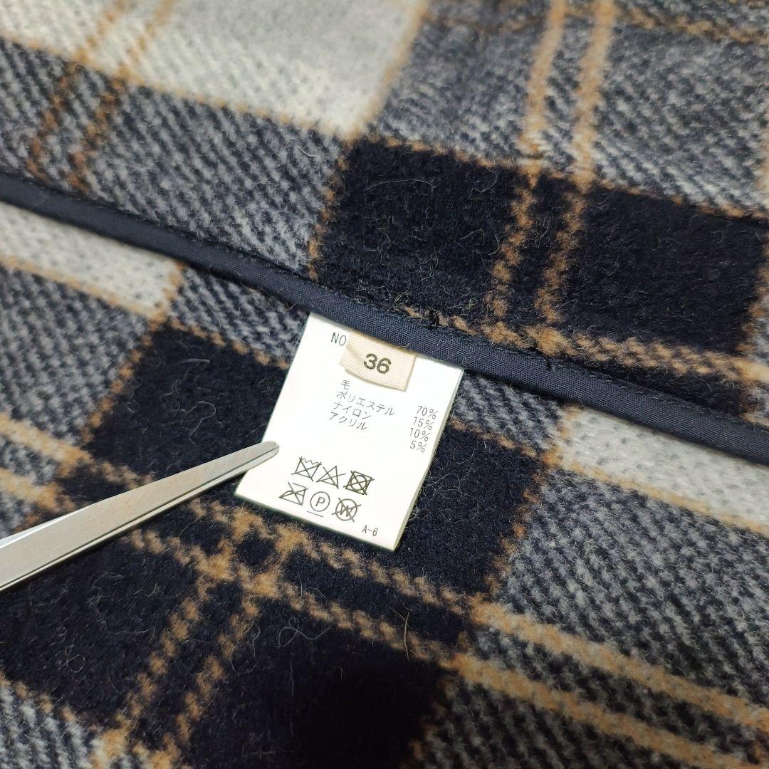 ブルーブルー ダッフルコート イングランド製 裏地チェック