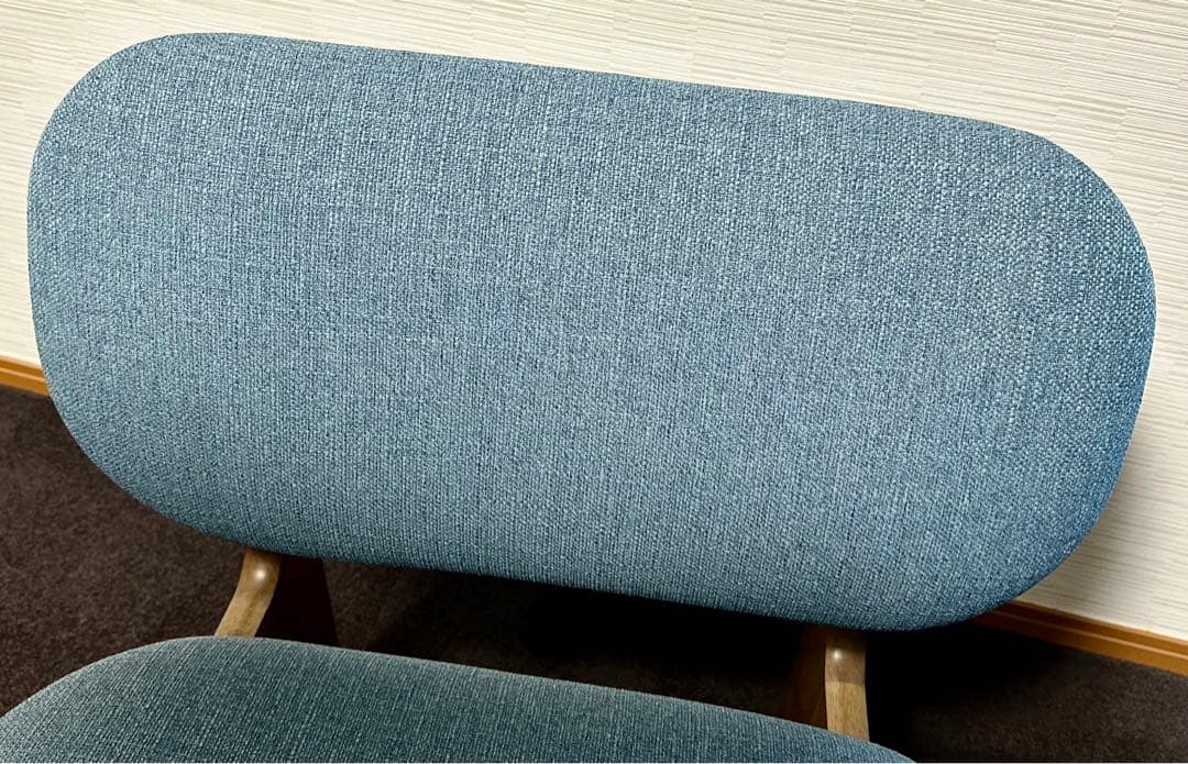 ニトリ ダイニングチェア リラックスワイド Nシールド布 ターコイズブルー