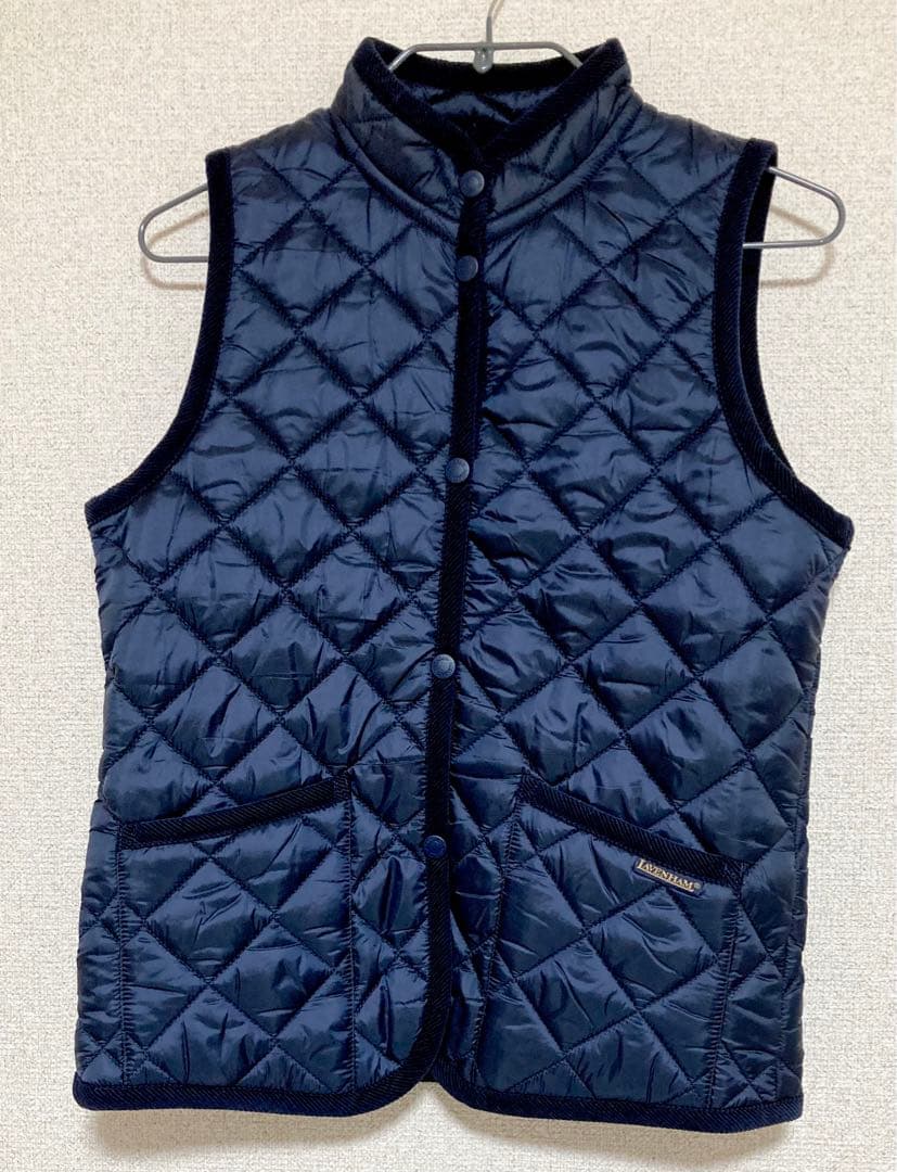 新品未使用　ラベンハム　キルティングベスト　36 ネイビー