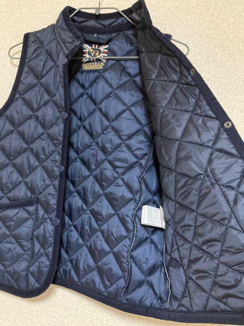 新品未使用　ラベンハム　キルティングベスト　36 ネイビー