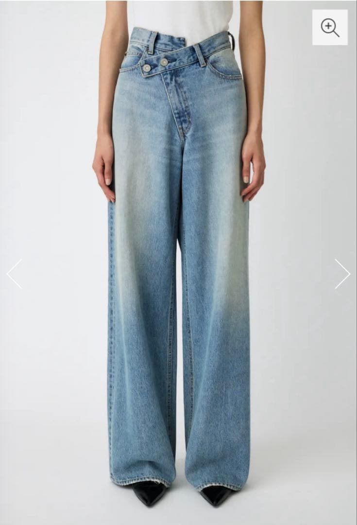 【MOUSSY】CROSS WAIST WIDE ストレート サイズ1(S〜M)