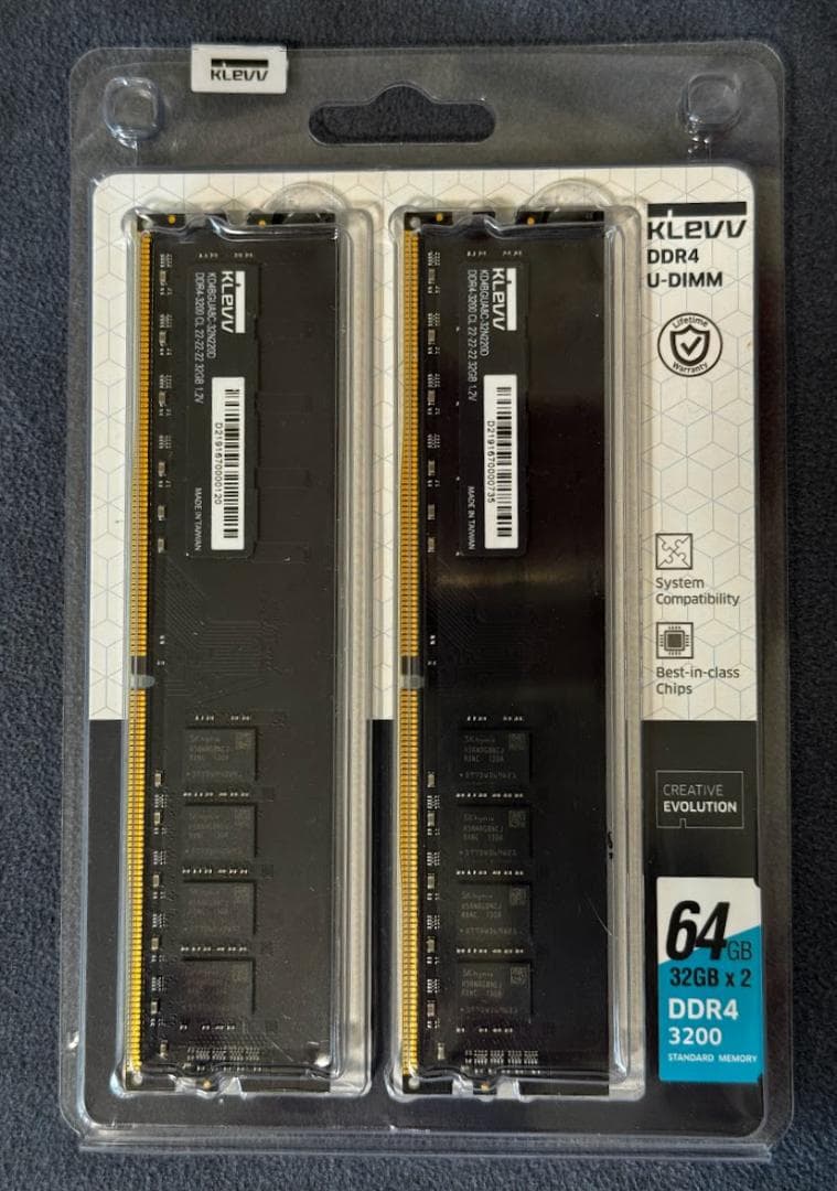メモリー KLEVV DDR4 3200 64GB (32GB x 2)
