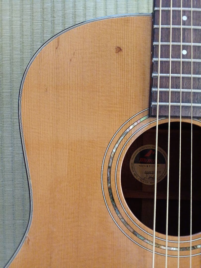 【送料込】モーリス　MW650P　トップ単板　生ギター　整備済新品弦　リペア品