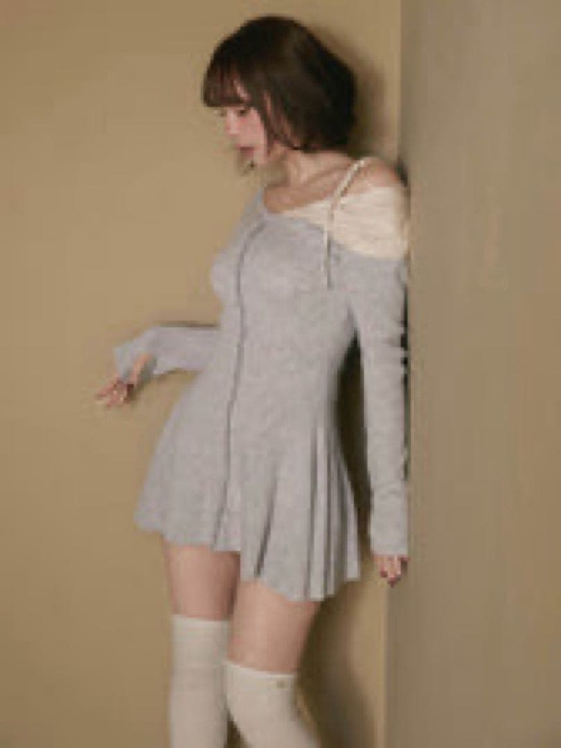 andmary Helen knit flare mini dress新品未使用