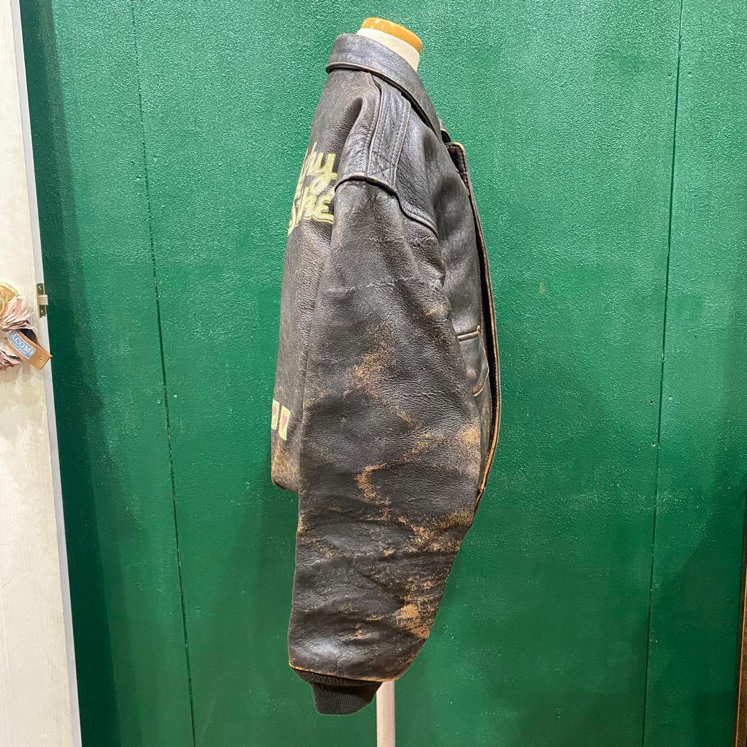 d*3様 希少 アヴィレックス レザージャケット　ピンナップガール 90s ビン