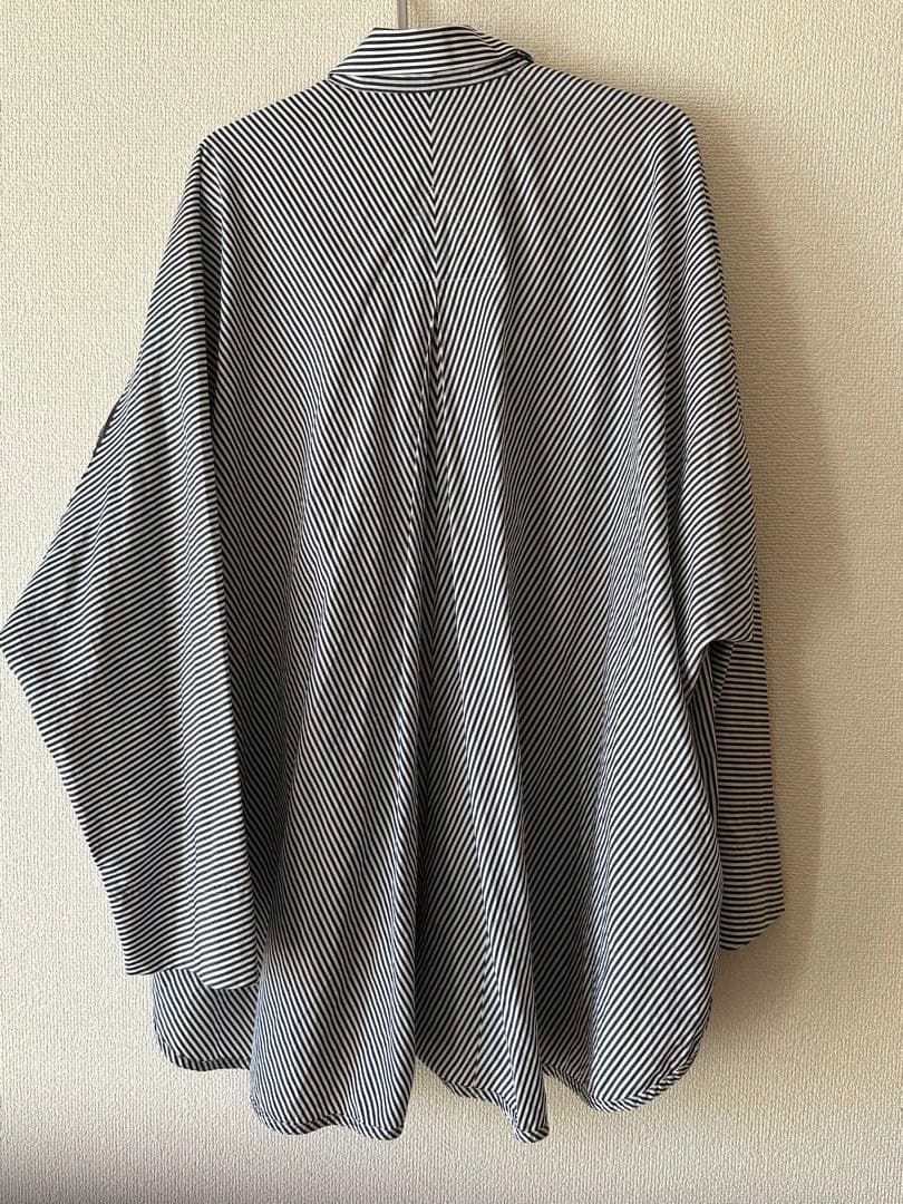 美品　メゾンマルジェラ　ドルマンスリーブシャツ　ストライプシャツ