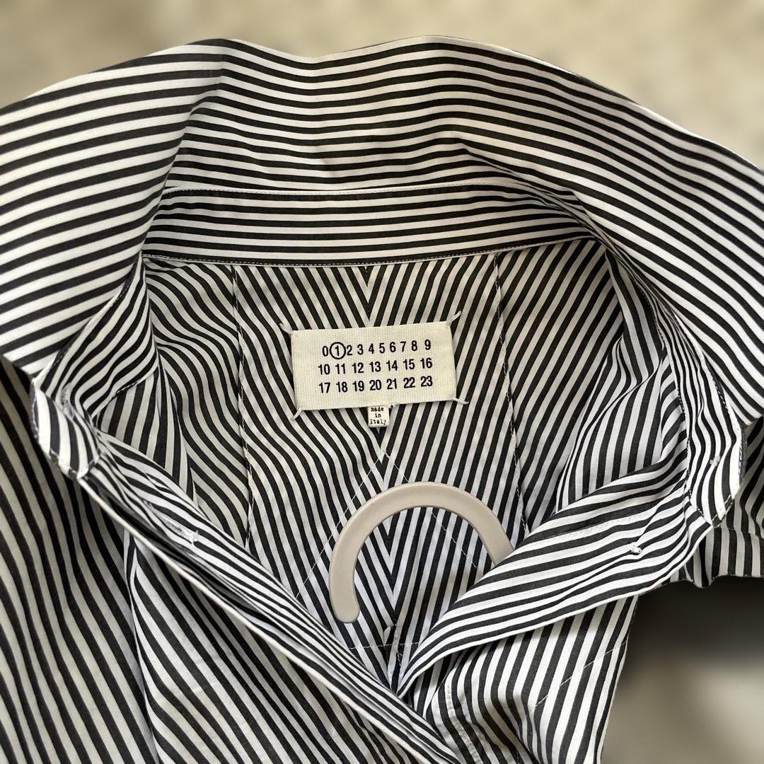 美品　メゾンマルジェラ　ドルマンスリーブシャツ　ストライプシャツ
