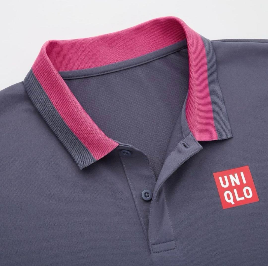 2020年全仏オープン　UNIQLO 錦織圭選手　上(M)下(S)セット(紺色)